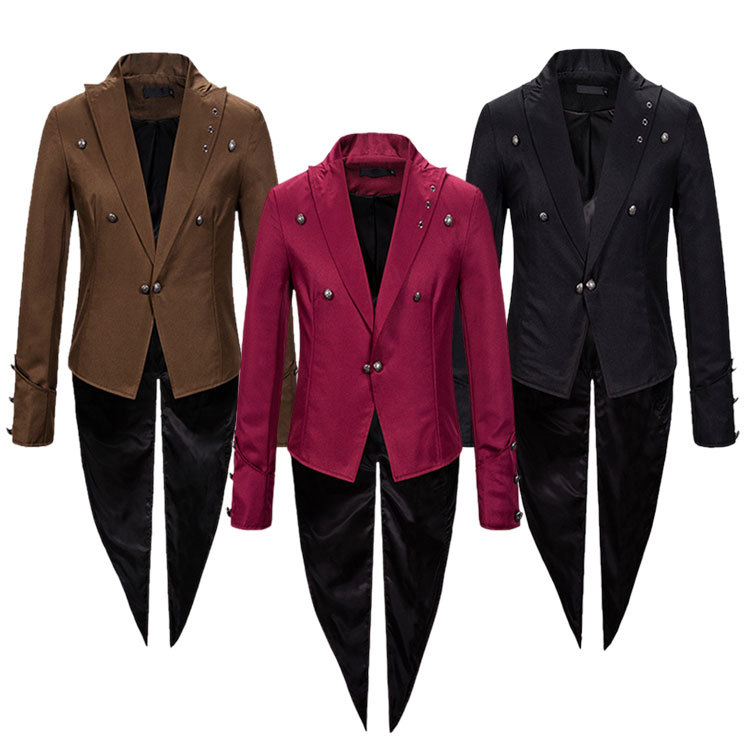 Fashion Show Ethnic Wear - Retro Tailcoat Women's Stage Performance Pure