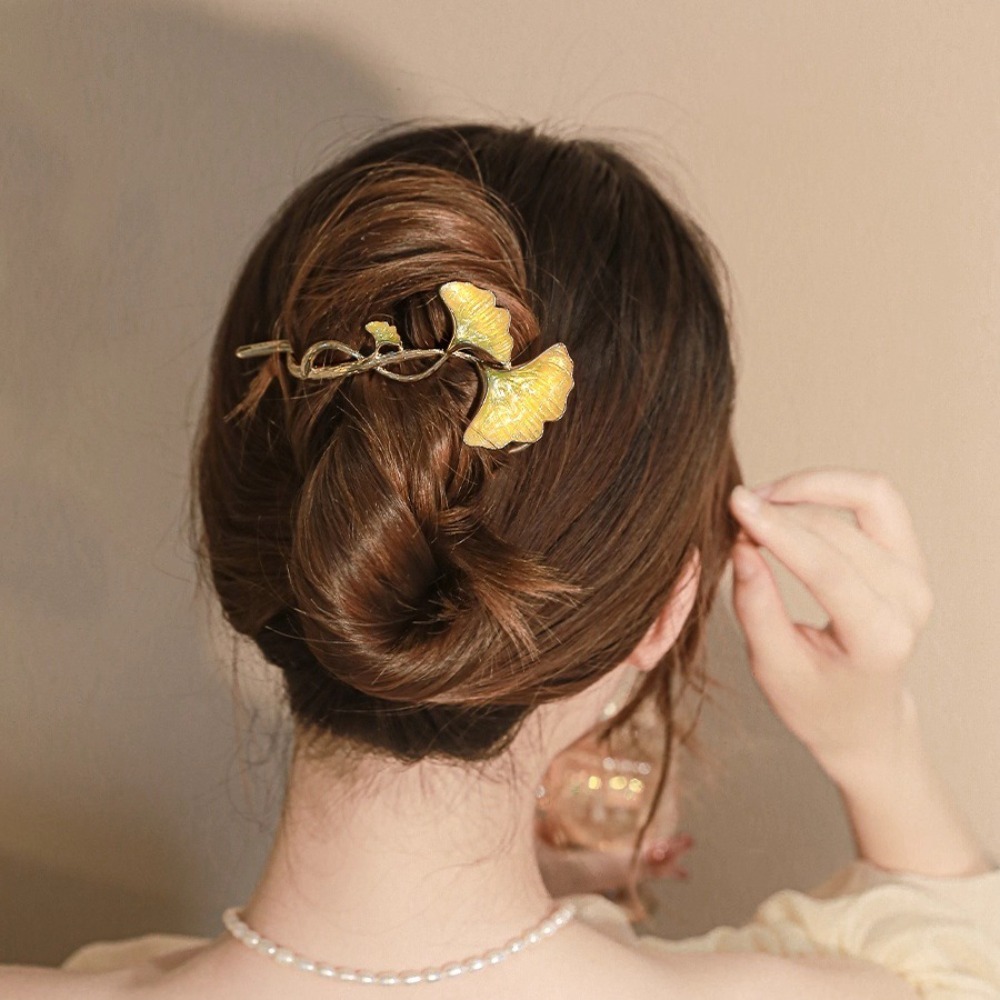 1pc Fashion Delicate Ginkgo Le - Ethnic Fashion Accessories 评论和价格
