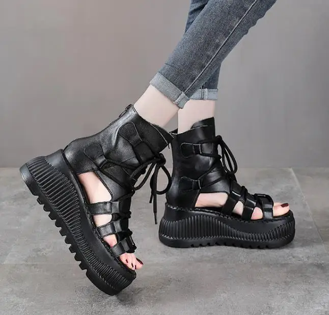 8CM Ethnic Cow Genuine Leather - Ethnic Fashion In 评论和价格
