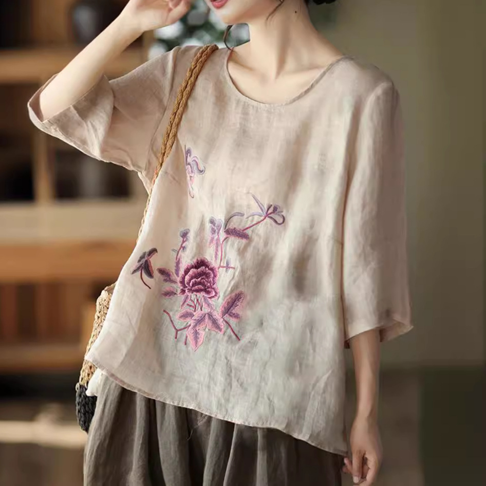 Plus Size Women's Summer Retro - Ethnic Fabric 评论和价格