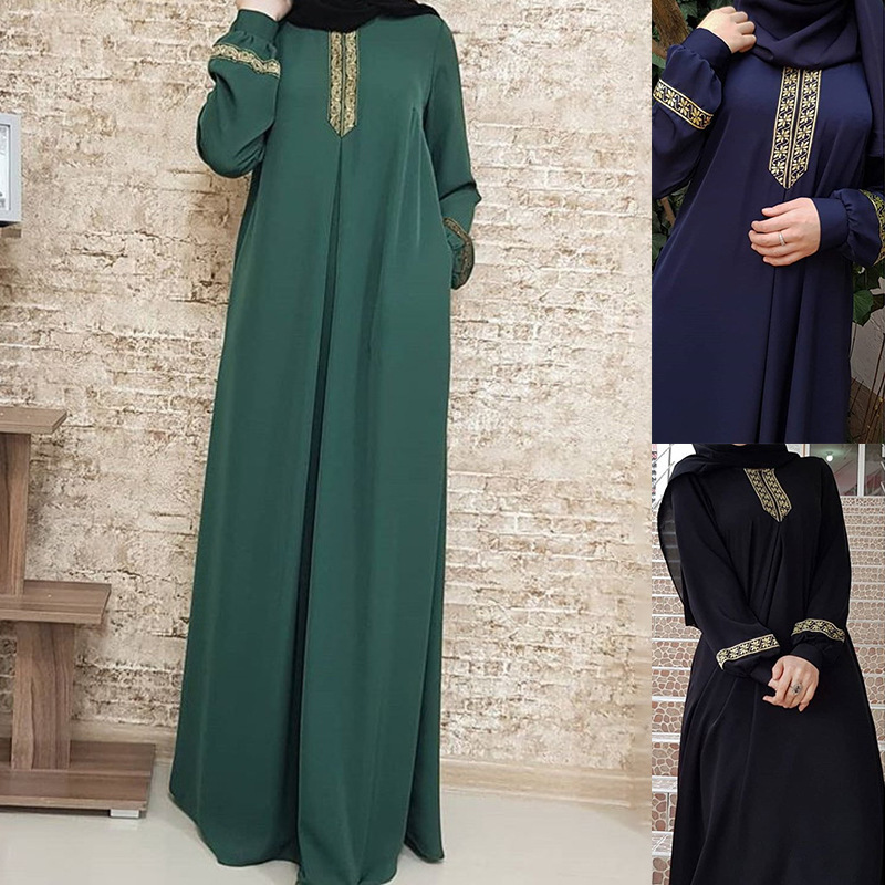 Muslim Ethnic Style Print Abay - Ethnic Gown 评论和价格