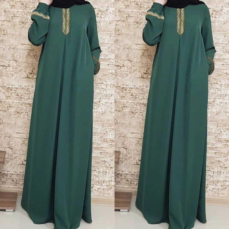 Muslim Ethnic Style Print Abay - Ethnic Gown 评论和价格