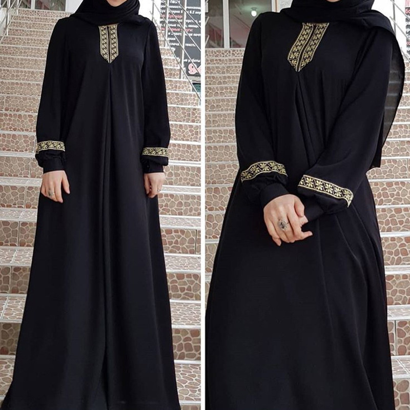 Muslim Ethnic Style Print Abay - Ethnic Gown 评论和价格