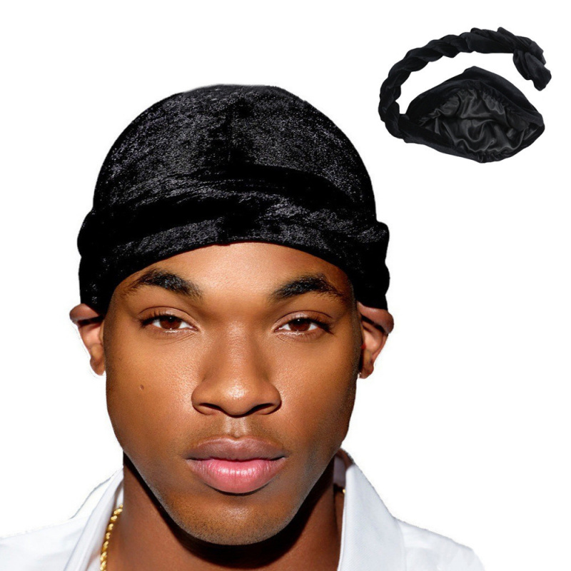 Solid Color Men's Velvet Head  - Ethnic Fashion Design 评论和价格