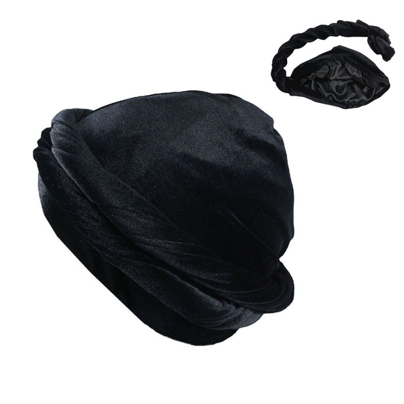 Solid Color Men's Velvet Head  - Ethnic Fashion Design 评论和价格