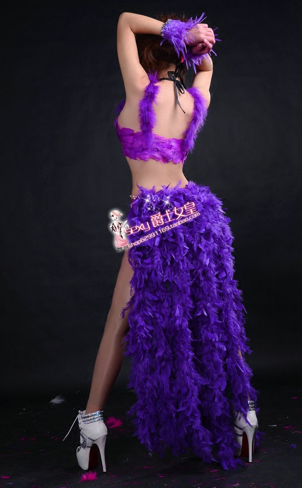 Sexy Long Tail Feather Gogo Pe - Fashion Show Ethnic Wear 评论和价格