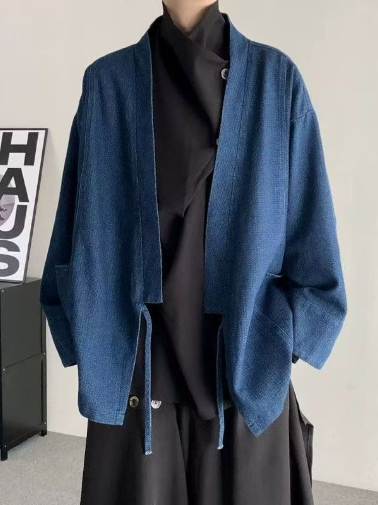 Vintage Japanese Style Denim C - Haori Japanese Jacket 评论和价格