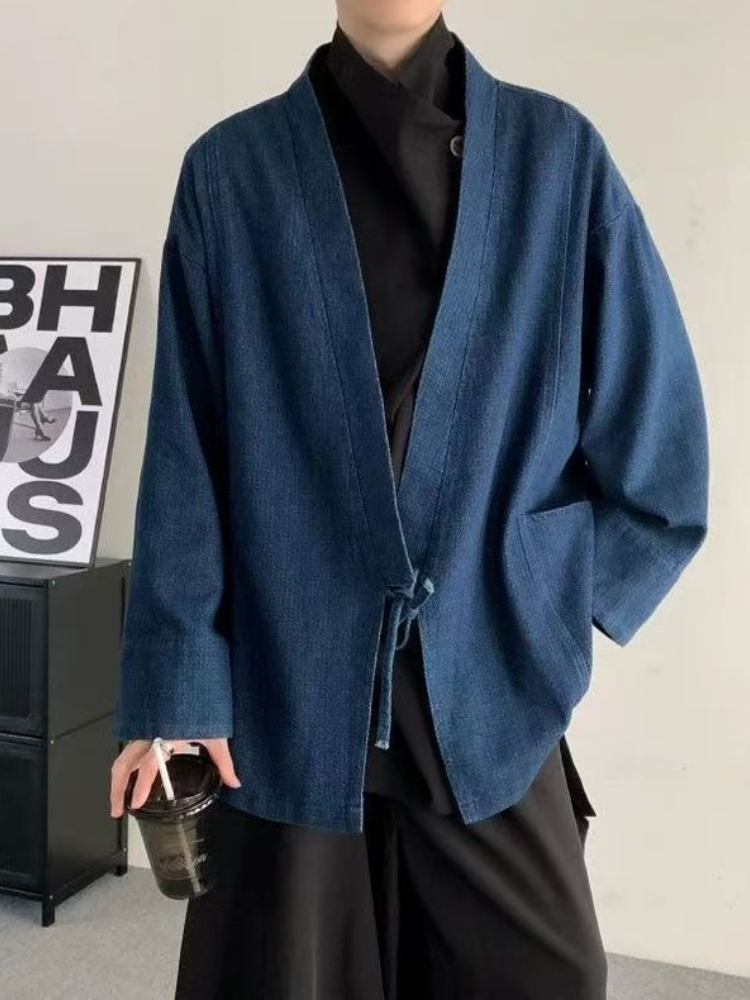 Vintage Japanese Style Denim C - Haori Japanese Jacket 评论和价格