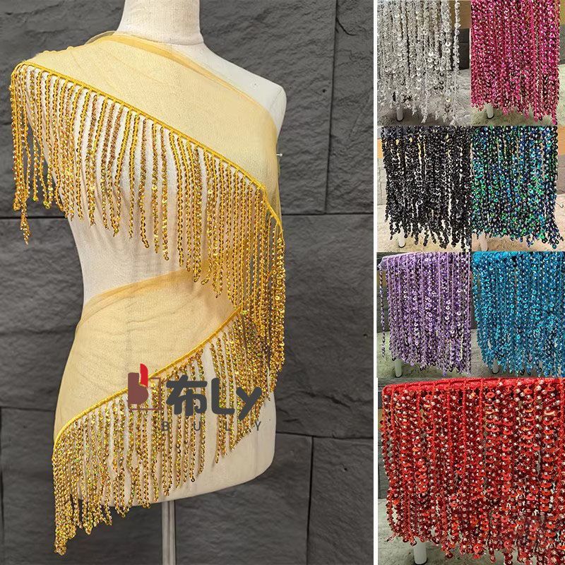 15cm Beaded Sequin Tassel Frin - Ethnic Fashion Design 评论和价格