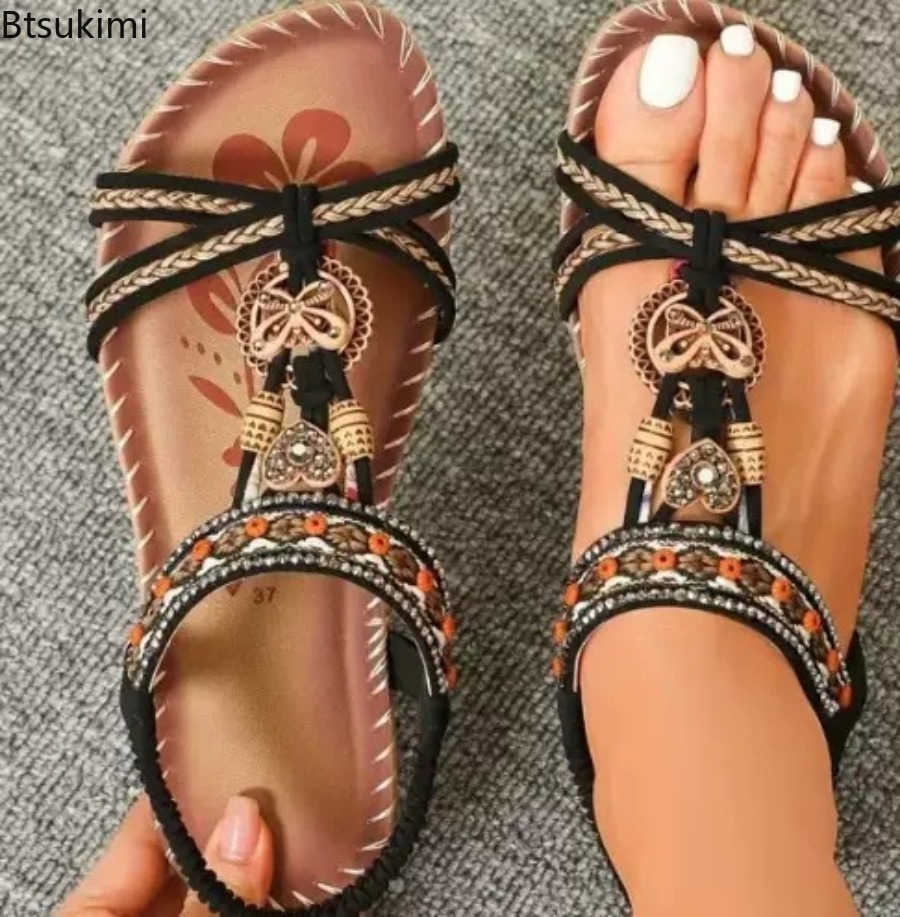Women Bohemian Sandals Outdoor - Ethnic Fashion In 评论和价格