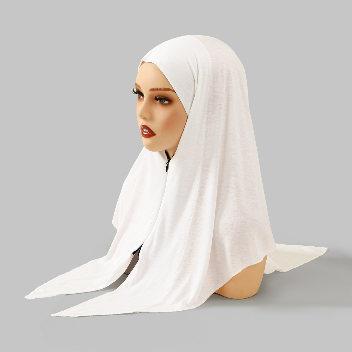 Zipper Design Muslim Hijab Sol - Ethnic Fashion Design 评论和价格