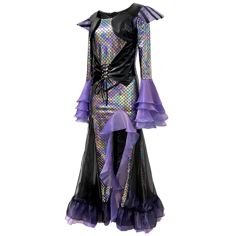 Dark Mermaid Long Dress Costum - Ethnic Gown 评论和价格